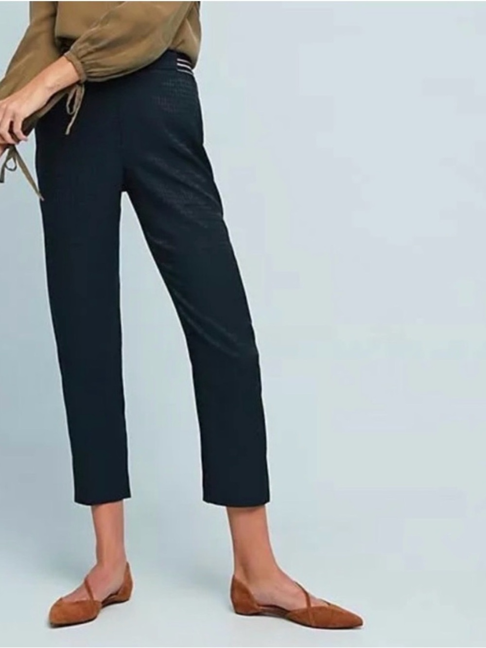 BNWT Anthropologie Essential Pull on Trouser in navy size medium petite